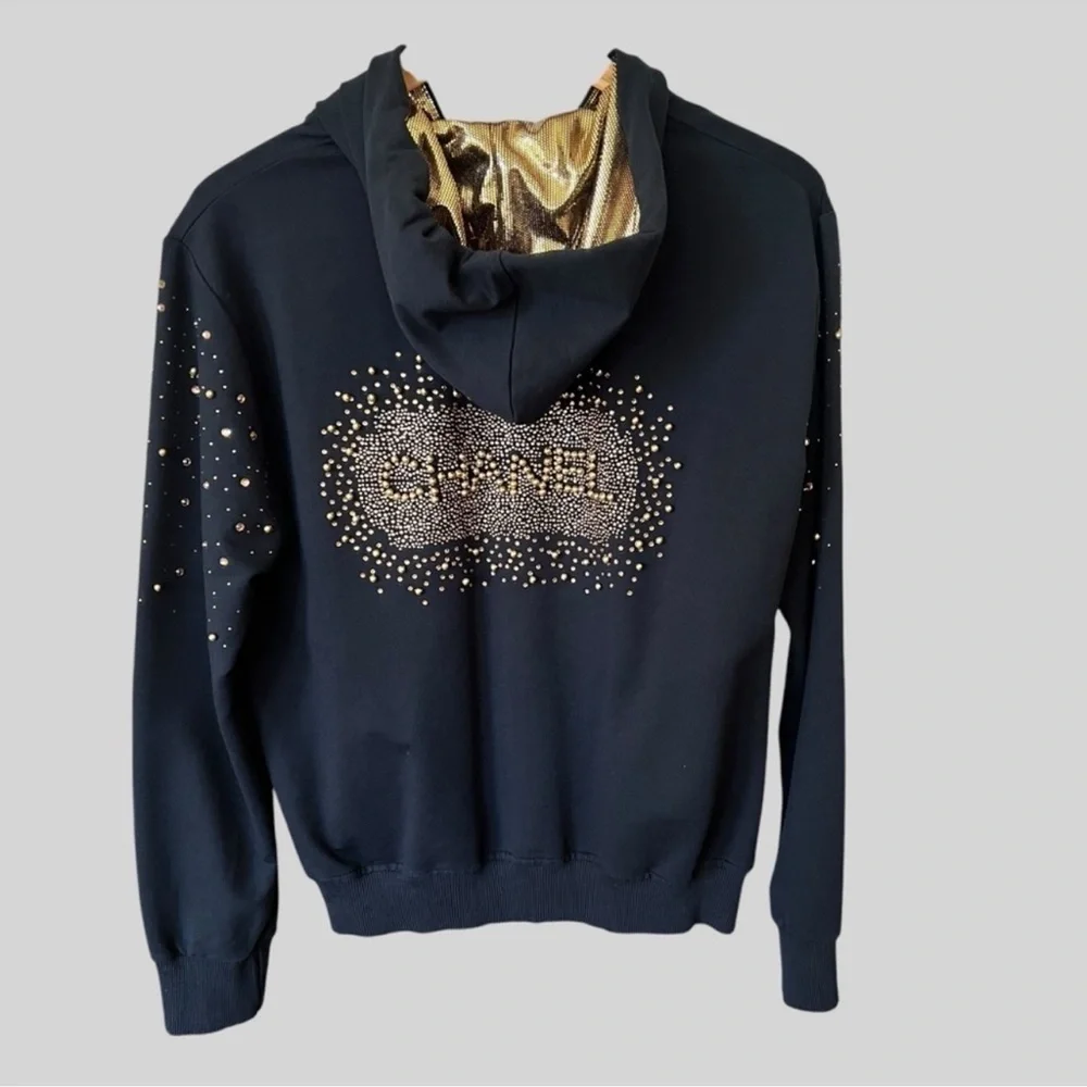 CHANEL Black Garment with Elegant Design size XXL runs small